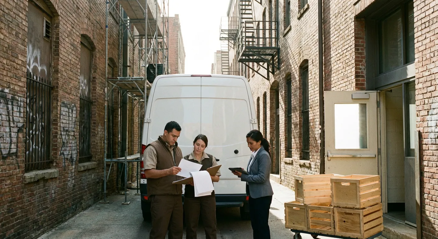 Lancaster alley delivery access and clearance check