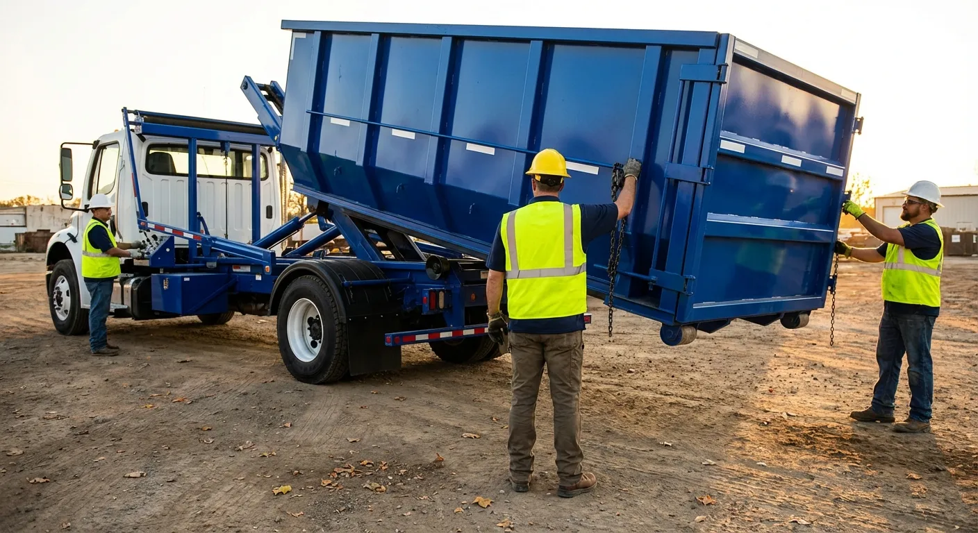 Commercial debris containment dumpster in Lancaster, PA