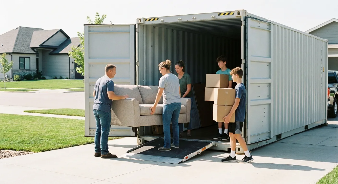 Dumpster with walk-in loading door in Lancaster, PA