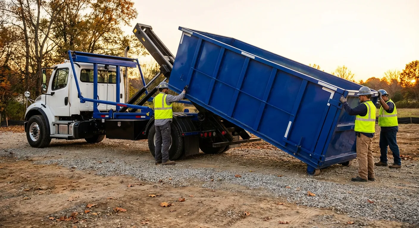 Construction dumpster delivery in Lancaster, PA